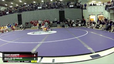 138 lbs Semis & 1st Wrestleback (8 Team) - Braylon Reynolds, Brownsburg vs Isaiah Schaefer, Evansville Mater Dei