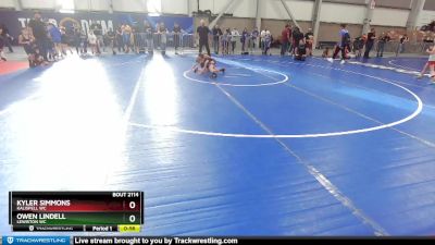 53 lbs Cons. Round 3 - Kyler Simmons, Kalispell WC vs Owen Lindell, Lewiston WC