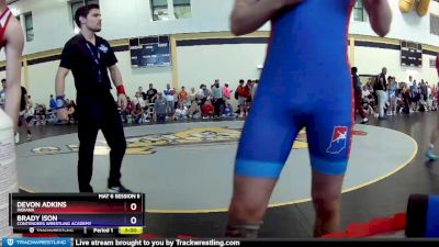 145 lbs Champ. Round 1 - Devon Adkins, Indiana vs Brady Ison, Contenders Wrestling Academy