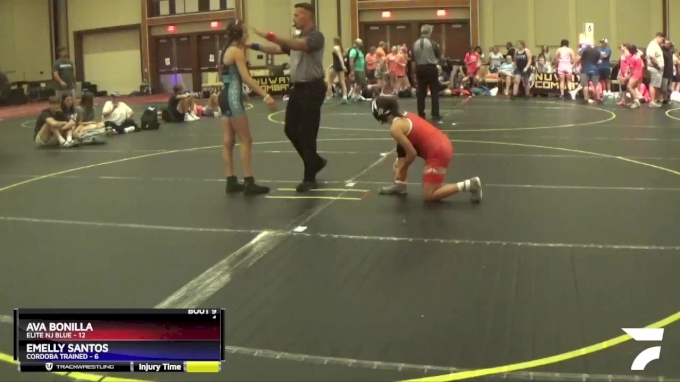 100 lbs Round 3 (10 Team) - Ava Bonilla, Elite NJ Blue vs Emelly Santos