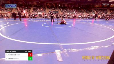 55 lbs Quarterfinal - Hudson Fischbach, Highland Hornets vs Jack Sanders, Mat Assassins