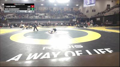 132 lbs Round Of 32 - Josh White, Athens Christian vs Nick Rosenberry, Mercersburg Academy