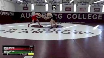 197 lbs Cons. Round 2 - Brodie Toth, Central vs Seth Butler, Wartburg