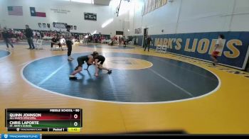 80 lbs Champ. Round 1 - Chris LaPorte, St. John`s School vs Quinn Johnson, All Saints Episcopal