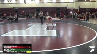 JV-2 lbs Cons. Semi - Dalton Sherman, Williamsburg vs Skyler Tovar, Waterloo East