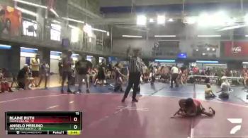 75 lbs Placement Matches (16 Team) - Blaine Ruth, Higher Calling vs Angelo Merlino, The Untouchables 2