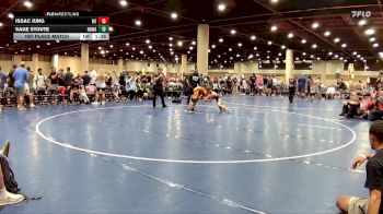 120 lbs 1st Place Match - Sage Stoute, North DeSoto Wrestling Academy vs Issac Jung, Morris Fitness
