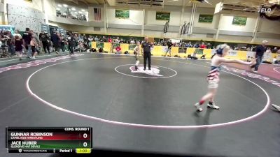 70 lbs Cons. Round 1 - Jace Huber, Glendive Mat Devils vs Gunnar Robinson, Camel Kids Wrestling