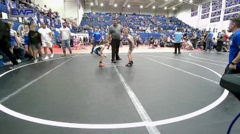 60 lbs Consi Of 8 #1 - Ryker Moak, Choctaw Ironman Youth Wrestling vs Asher Bell, Division Bell Wrestling