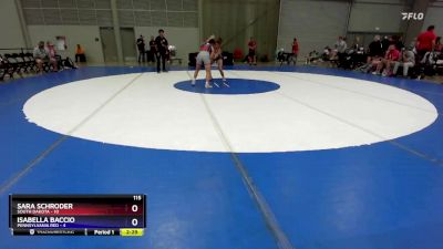 115 lbs Placement Matches (8 Team) - Sara Schroder, South Dakota vs Isabella Baccio, Pennsylvania Red