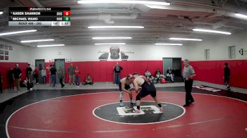 285 lbs Quarterfinal - Michael Wano, River Valley Hs vs Kaden Shannon, Southmoreland Hs