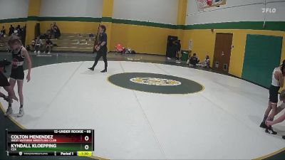 68 lbs Round 3 - Colton Menendez, West Wateree Wrestling Club vs Kyndall Kloepping, C2X