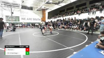 126 lbs Cons. Round 4 - Mason Barros-Santiago, North Torrance vs Luis Romero, Villa Park