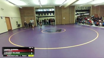 100lbs Champ. Round 2 - Carianna Gillihan, Zillah (Girls) vs Janissa Barrera, Othello (Girls)