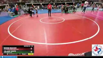 55 lbs Round 1 - Boone Beacom, ATX Dawgs Wrestling Club vs Miliano White, Rise Wrestling