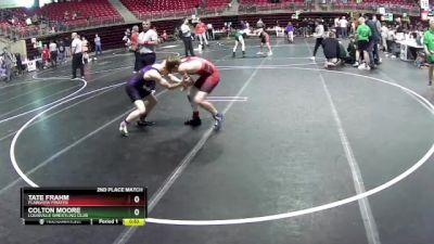 130 lbs 2nd Place Match - Tate Frahm, Plainview Pirates vs Colton Moore, Louisville Wrestling Club