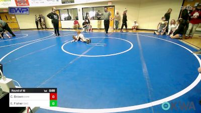 45 lbs Round Of 16 - Creed Brown, Gore Pirates Youth Wrestling vs Ezra Fisher, Salina Wrestling Club