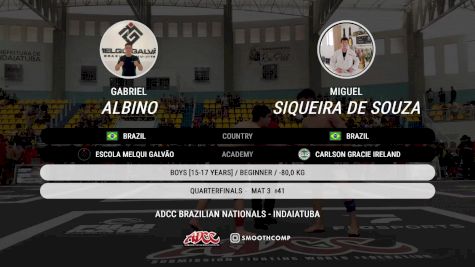Gabriel Albino vs Miguel Siqueira De Souza 2025 ADCC Brazilian Nationals