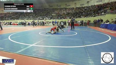 88 lbs Consi Of 32 #1 - Corbin Byers, Crossings Christian School vs Jaxson Brewer, Husky Wrestling Club