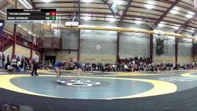 140 lbs Champ. Round 2 - Nora Johnson, Bishop Hartley vs Kylee Sardina, River Valley HS