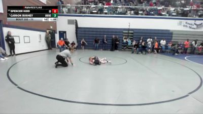 71 lbs Cons. Round 3 - Carson Bushey, Mountain Man Wrestling Club vs Spencer Kidd, Declo Stingers