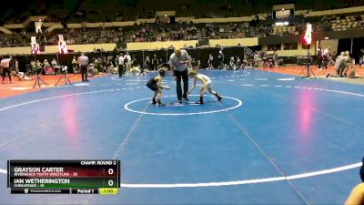 60 lbs Champ. Round 2 - Ian Wetherington, Chesapeake vs Grayson Carter, Riverheads Youth Wrestling