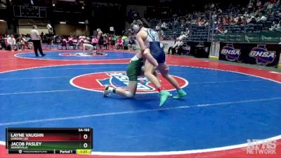 3A-165 lbs Quarterfinal - Jacob Pasley, Adairsville vs Layne Vaughn, Gordon Lee