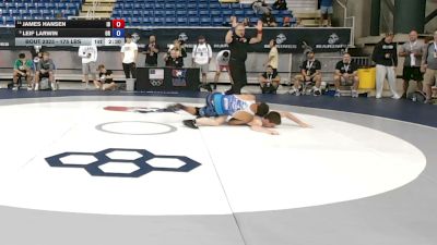 175 lbs Cons. Sub-quarters - James Hansen, Idaho vs Leif Larwin, Oregon