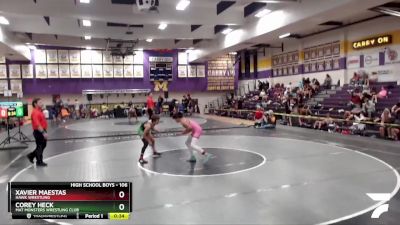 106 lbs Cons. Round 4 - Corey Heck, Mat Monsters Wrestling Club vs Xavier Maestas, HAWK Wrestling