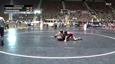 6A 132 lbs Champ. Round 1 - Bryson Hawthorne, Park Crossing High School vs Colton Johnson, Baldwin County