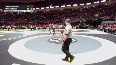 155 lbs 3rd Place Match - Taylor Owen, Black River vs Natalie Carlisle, Lebanon