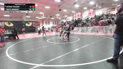 145 lbs Quarterfinal - Maiya Bradley, Vista Murrieta vs Jaydan Colgan, Temecula Valley