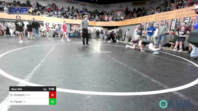 88 lbs Semifinal - Devyn Vincent, Lions Wrestling Academy vs Hattie Foust, Tuttle Wrestling