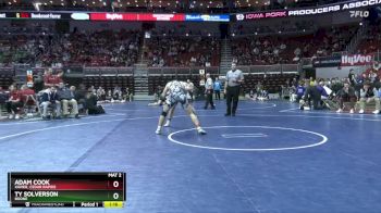 3A-144 lbs Cons. Round 3 - Ty Solverson, Boone vs Adam Cook, Xavier, Cedar Rapids