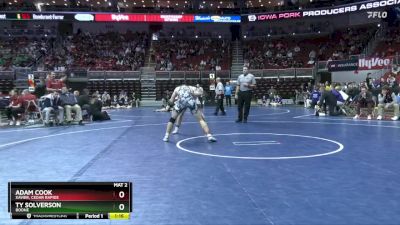 3A-144 lbs Cons. Round 3 - Ty Solverson, Boone vs Adam Cook, Xavier, Cedar Rapids