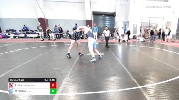 184 lbs Consi Of 8 #1 - Zach Hornsby, Newberry - UNATT vs Major Wilson, North Carolina