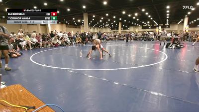 113 lbs Champ. Round 2 - Eli Bowman, Guerilla Wrestling Academy vs Connor Ayala, Wolf Pack Wrestling Club