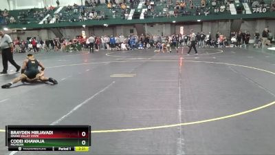 184 lbs Cons. Round 2 - Brayden Mirjavadi, Grand Valley State vs Codei Khawaja, Michigan