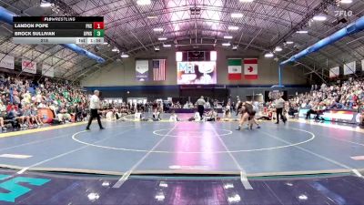 215 lbs Finals (2 Team) - Landon Pope, Pisgah High School vs Brock Sullivan, Union Pines High School