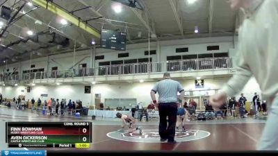 92 lbs Cons. Round 5 - Finn Bowman, Husky Wrestling Club vs Aven Dickerson, Castle Wrestling Club