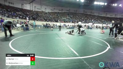 49 lbs Consi Of 32 #2 - Jonah Barker, Tecumseh Takedown Club vs Keegan McQuistion, Wyandotte Youth Wrestling