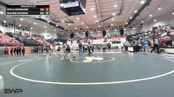 105 lbs Quarterfinal - Khyla Rumbaugh, Tecumseh HS Girls vs Malerie Hickman, Broken Arrow Girls HS