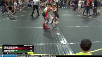 53 lbs Quarterfinal - Parker Mangum, Buffalo Valley WC vs Adam Rasmussen, Backyard Brawlers