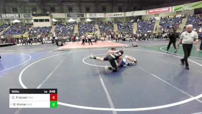 180 lbs Consi Of 8 #2 - Caleb Franzen, Fruita vs Bryce Kinnie, Sedgwick County