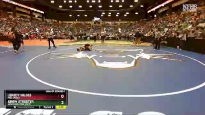 6A - 106 lbs Champ. Round 1 - Jeredy Nilges, Mill Valley vs Drew Streeter, Lawrence-Free State