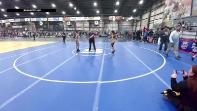 75 lbs Champ. Round 1 - Larson Sager, Hermosa Hornets vs Aleyah Jara, Gering Wrestling Club