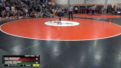 125 lbs Cons. Semi - Camden Erhardt, Vinton-Shellsburg vs Lily Gearheart, Prairie, Cedar Rapids