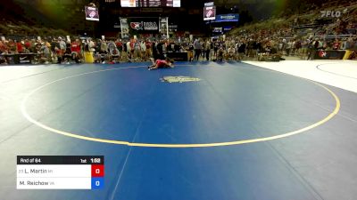 106 lbs Rnd Of 64 - Layne Martin, MI vs Michael Reichow, VA