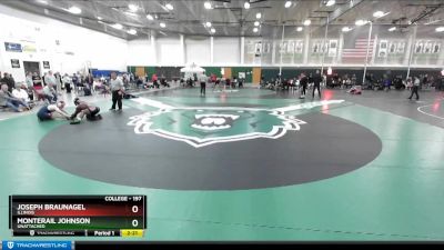 197 lbs Quarterfinal - Joseph Braunagel, Illinois vs Monterail Johnson, Unattached