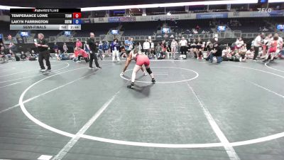127 lbs Semifinal - Temperance Lowe, Team Missouri vs Lakyn Farrington, SOTM-Lady Outlaws